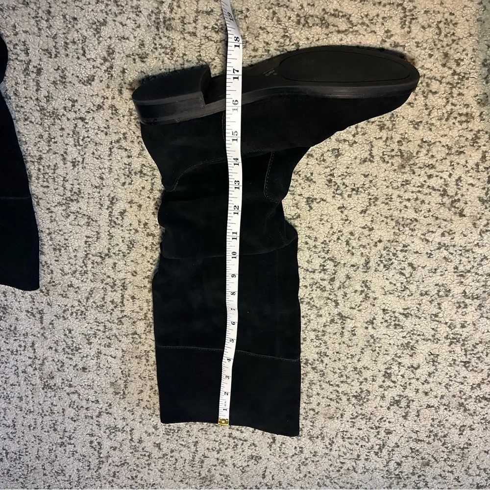 Steve Madden Black Suede Balen Below the Knees Boots Size 6.5